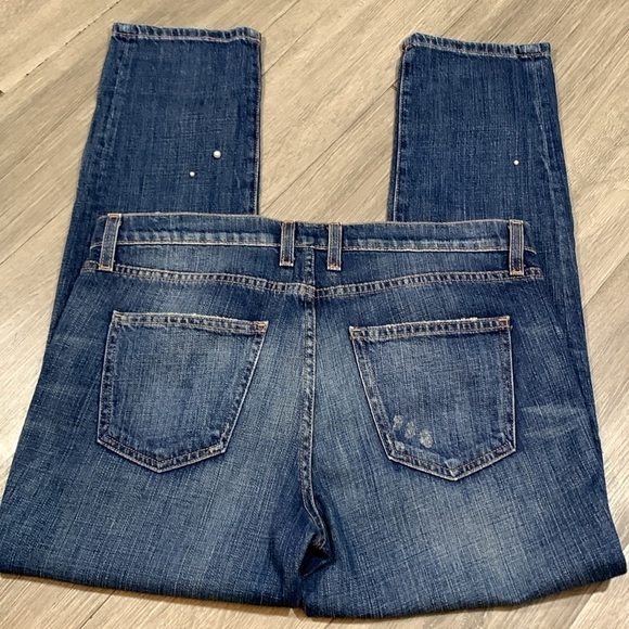 Current/Elliott L40904 Women's Destroy The Fling Pearl Accent Crop Jeans Size 28 - Picture 6 of 13